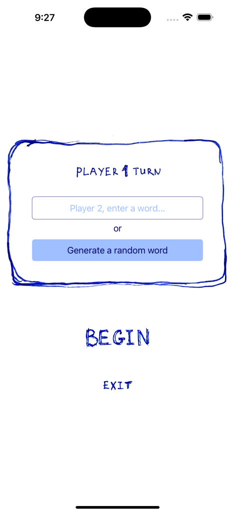 Educational Hangman Multi-player Word select